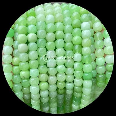 Gems Bead Rose Quartz Ice Green Jade Natural Crystal Gemstone Apple Shape Loose Bead Strands for Jewelry Making