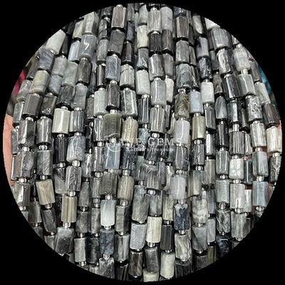 Gems Bead Natural Crystal Strawberry Quartz Gemstone Faceted Cylinder Shape Loose Bead Strands for Jewelry Making