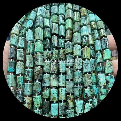 Gems Bead Natural Crystal Apatite Rhodonite Gemstone Faceted Cylinder Shape Loose Bead Strands for Jewelry Making