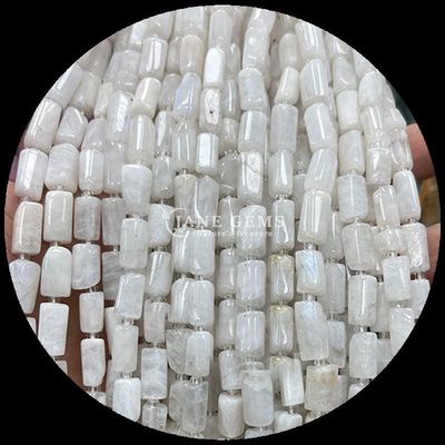 Gems Bead Natural Crystal Apatite Rhodonite Gemstone Faceted Cylinder Shape Loose Bead Strands for Jewelry Making