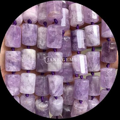 Gems Bead Natural Crystal Apatite Rhodonite Gemstone Faceted Cylinder Shape Loose Bead Strands for Jewelry Making