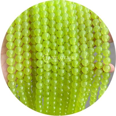 Polished Smooth Hetian White Jade Chalcedony Light Peach Chalcedony Loose Beads For DIY Jewelry Making
