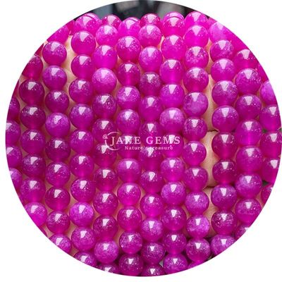 Polished Smooth Hetian White Jade Chalcedony Light Peach Chalcedony Loose Beads For DIY Jewelry Making