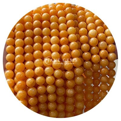 Various Smooth Round Loose Chalcedony Stone Beads Gemstone For Bracelet Beads Jewelry Making