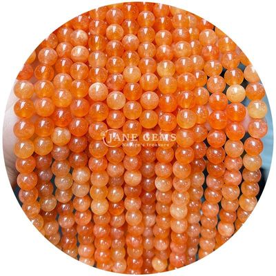 Round Jades Color Chalcedony Stone Beads Healing Crystal Natural Stone Loose Beads For DIY Jewelry Making