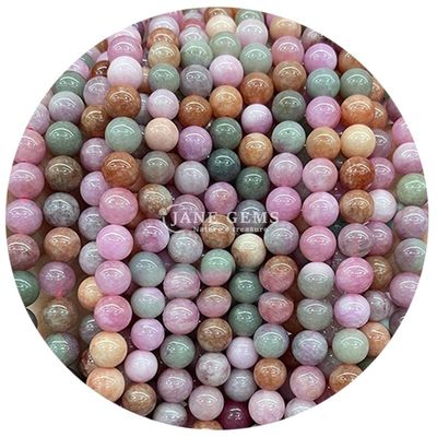 Natural Stone Rainbow Pink Xinjiang Chalcedony For Jewelry Making Handmade Bracelet Necklace