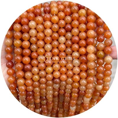 Mix Natural Gemstone Loose Beads Red Aventurine Green Jade For Crystal Crafts Making