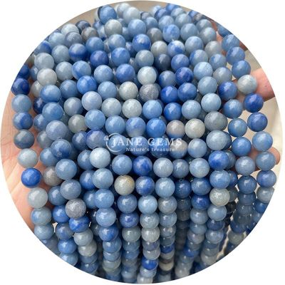 Natural Loose Stone Beads Strand Gemstone Pink Aventurine Round Smooth For DIY Jewelry Making