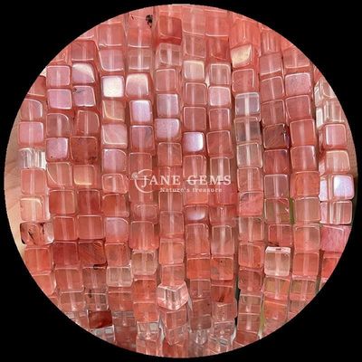 Cube Square Shape Opalite Tiger's Eye Loose Bead Strands for Healing Energy