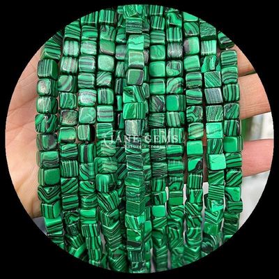 Cube Square Shape Opalite Tiger's Eye Loose Bead Strands for Healing Energy