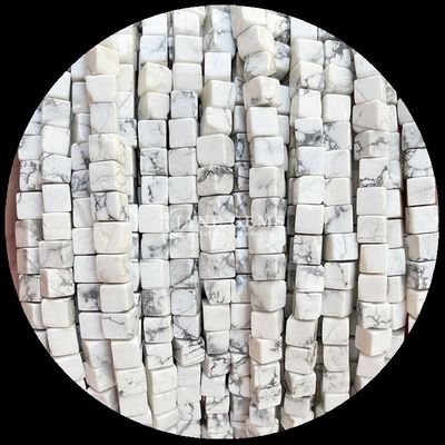 Cube Square Shape Howlite Lapis Lazuli Loose Bead Strands for DIY Jewelry Making