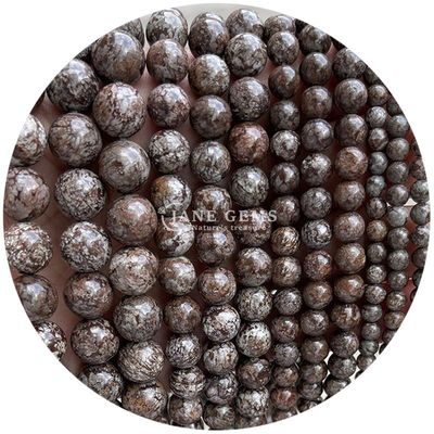 Handmade Crystal Jewelry DIY Crafts Round Red Jasper Beads for Bracelets Necklaces