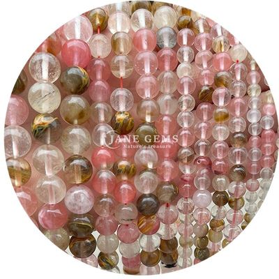 Natural Black Stripe Rhodochrosite Gemstone Beads for Jewelry Making DIY Bracelets