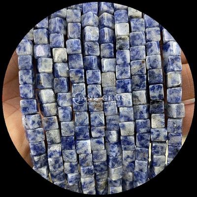 DIY Jewelry and Crystal Healing Natural Labradorite Blue Dot Loose Bead Strands in Different Sizes