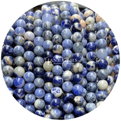 Natural Smooth Charm Gemstone Semi Precious Lapis Lazuli  Loose Stone Beads For Bracelet Jewelry Making