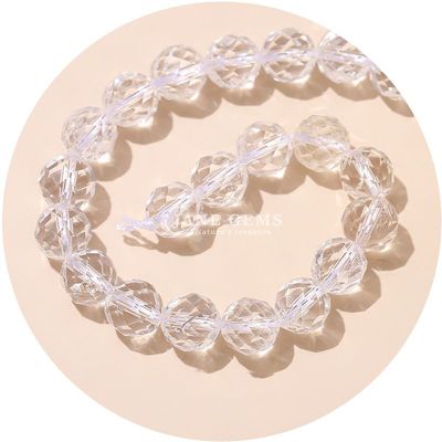 Crystal Faceted Round Bead Bracelet Semi-Finished DIY Jewelry Accessories Loose Beads