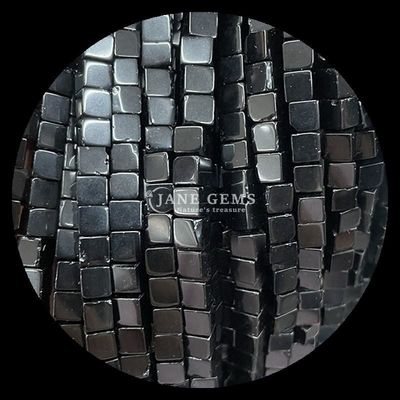 Cube Square Shape Natural Gemstone Bead Lemon Jade Rhodonite Loose Bead Strands For Healing And DIY Jewelry Ma