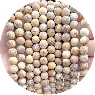 Polished Round Shape Beads DIY Decoration Semi-Finished Products Polished Stones Beads
