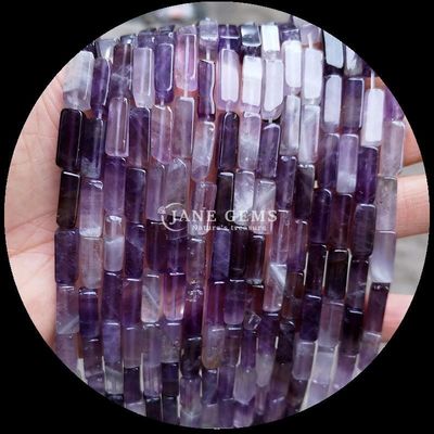 Rectangle Square Shape Loose Bead Strands for Bracelets Natural Red Agate Amethyst