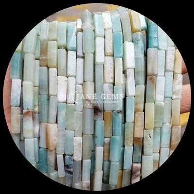 Natural Unakite Malachite Rectangle Square Shape Gemstone Bead Strands for DIY Jewelry