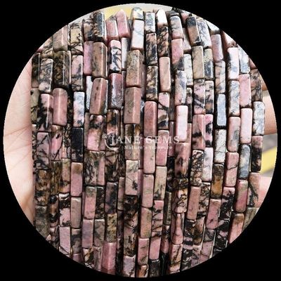 Natural Unakite Malachite Rectangle Square Shape Gemstone Bead Strands for DIY Jewelry