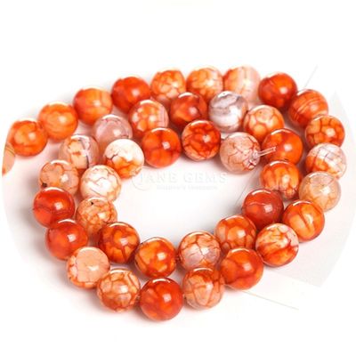 Various Color Ice Agate Smooth Round Shape Loose Beads For Jewelry & Crafts Making