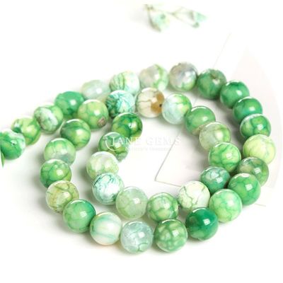 Polished Smooth Round Shape Loose Bead Strands Different Ice Agate  For Jewelry Making
