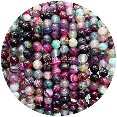 Colorful Loose Round Crystal Healing Gemstone Beads For Gift And Party Decoration