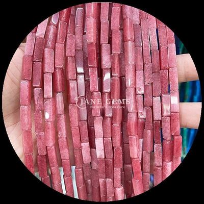 Polished Finish Rectangle Gems Bead Purple Chalcedony Map Jasper 4x13mm for DIY Jewelry