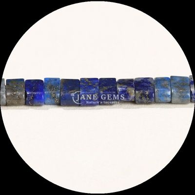 Natural Gemstone Polished Finish Cube Beads Amazonite Picture Jasper Loose Bead Strands For Jewelry Making