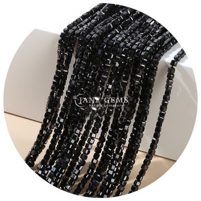 Smooth Crystal Loose Bead Strand Silver Obsidian Tourmaline for DIY Crafts Making