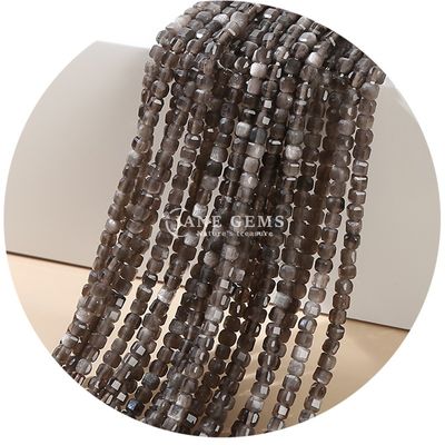 Smooth Crystal Loose Bead Strand Silver Obsidian Tourmaline for DIY Crafts Making