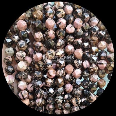 Faceted Gemstone Natural Diamond Shape Rhodonite Amazonite Loose Strand Beads