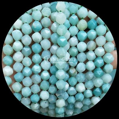 Multi-color Diamond Faceted Beads and Blue Sandstone Strands for DIY Jewelry Making