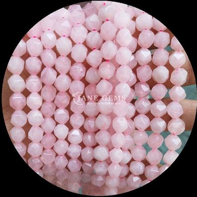 Natural Gemstone Beads Faceted Shape Rose Quartz Tourmaline Loose Strands for Jewelry Making