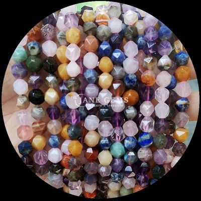Elegant Faceted Natural Gemstone Beads Fluorite Lapis Lazuli Loose Strands for Jewelry Making