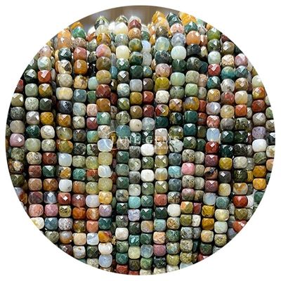 Polished Smooth Loose Beads Faceted Sugar Cube For DIY Crafts Jewelry Making Gems Bead