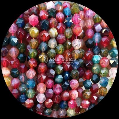 Gemstone Bead Diamonds Assorted Colors Dazzles DIY Jewelry 6mm 8mm 10mm Tourmaline Blue Tiger's Eye Loose Strands