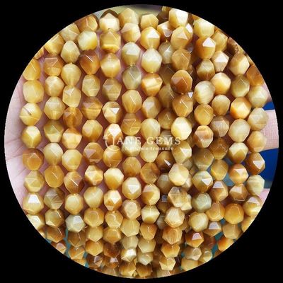 Multi color Healing Energy Faceted Delicate Stone Beads Green Tiger's Eye for Jewelry Making