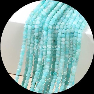 Polished Multi Color Lapis Lazuli Amazonite Cube Cut Gemstone Beads for DIY Jewelry Making