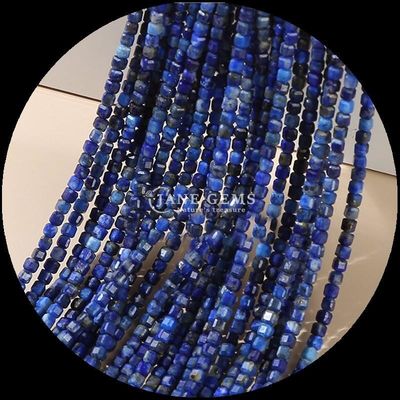 Polished Multi Color Lapis Lazuli Amazonite Cube Cut Gemstone Beads for DIY Jewelry Making