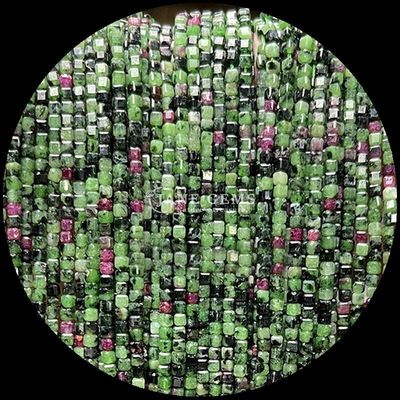 Gemstone Cube Beads Ruby Zoisite Tiger's Eye Loose Strands Square Beads for DIY Jewelry Making