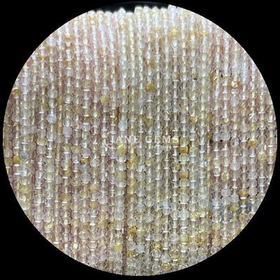 Customizable Cube Square Gemstone Beads Gold Rutilated Quartz Prehnite Loose Strands Beads For Jewelry Making