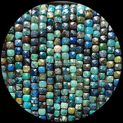 Assorted Cube Shape Natural Gemstone Beads Fluorite Morganite Loose Strands Beads for Jewelry Making