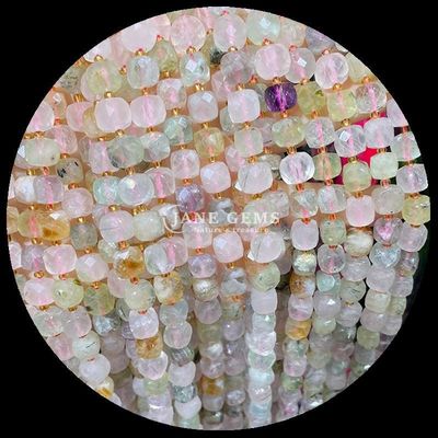 Natural Assorted Multicolor Gemstone Beads Cube Square Amethyst Loose Strands Beads for Jewelry DIY