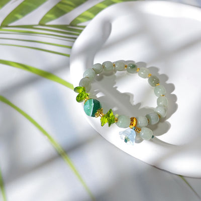 Natural Jade Beaded Bracelet Health Beauty And Harmony Jane Gems For Gift DIY Handmade Jewelry
