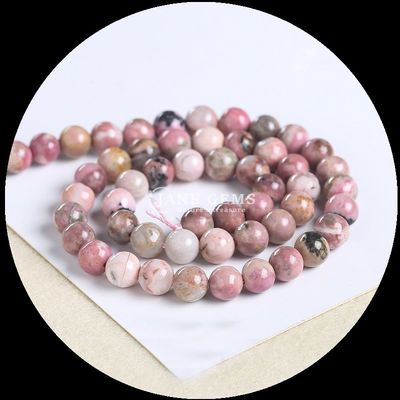 Colorful Round Gemstone Beads Garnet Morganite For Jewelry Making DIY Bracelets Necklaces / Earrings