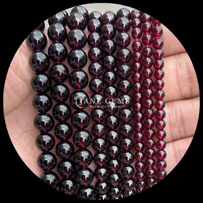 Colorful Round Gemstone Beads Garnet Morganite For Jewelry Making DIY Bracelets Necklaces / Earrings