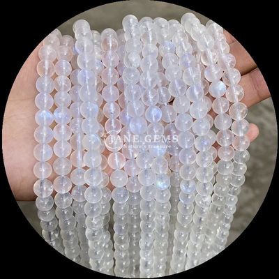 Natural Gemstone With Round Cut Moonstone Fluorite Ocean Jasper Loose Strands Beads For DIY Jewelry