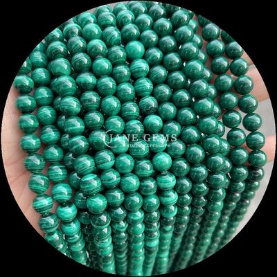 Polished Round Gemstone DIY Beads Lapis Lazuli Malachite Tourmaline Loose Strands for Jewelry Making